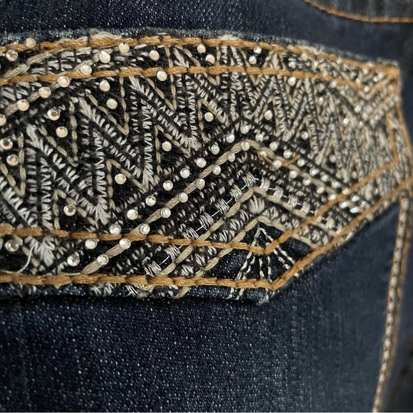 NWOT Christopher & Banks Embellished Straight Leg Jeans Size 12 - Picture 9 of 13